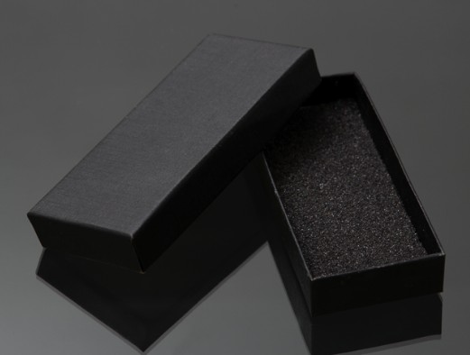 Rectangular black keychain box