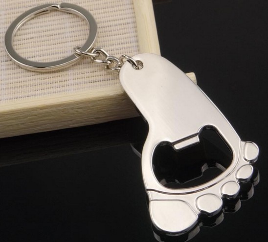 foot bottle opener keychain