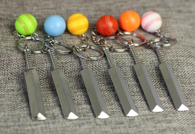 Cricket alloy keychain