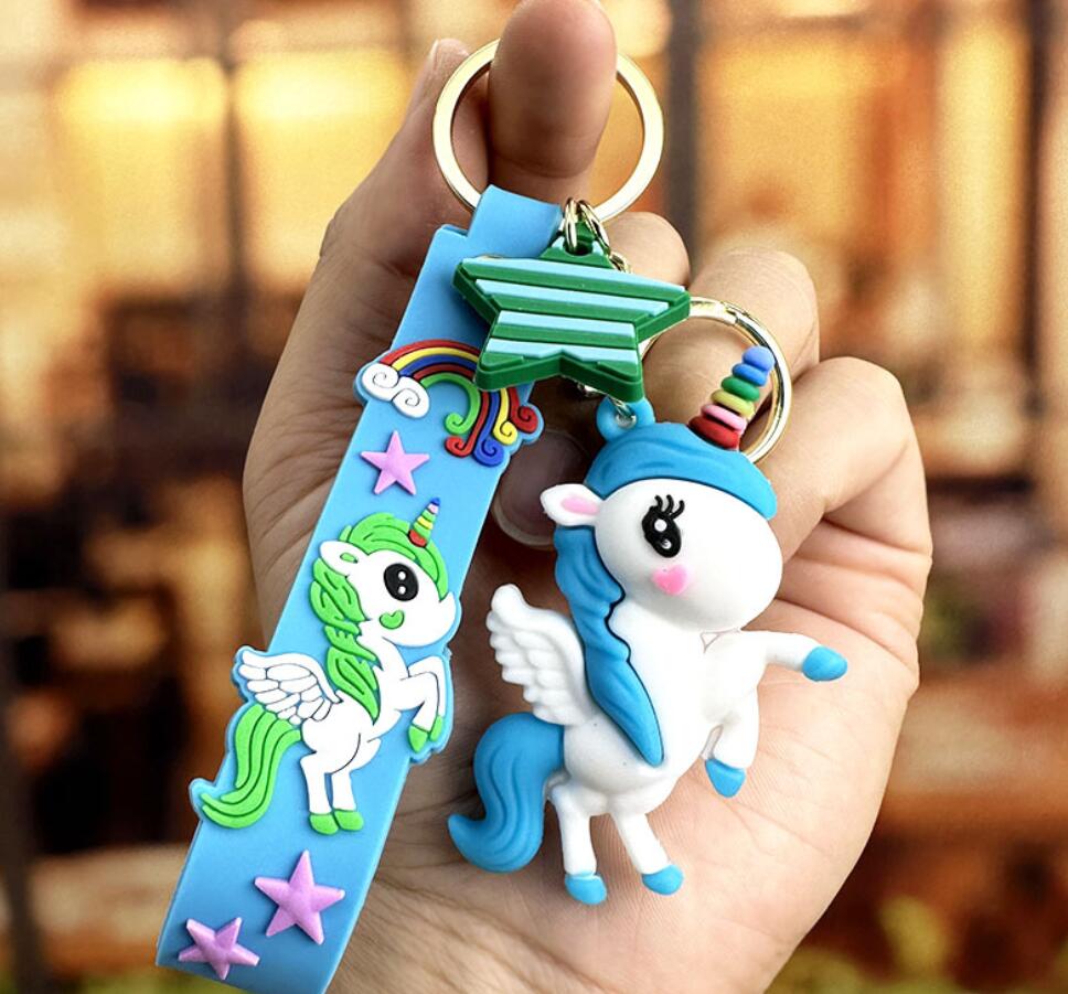 cartoon unicorn keychain