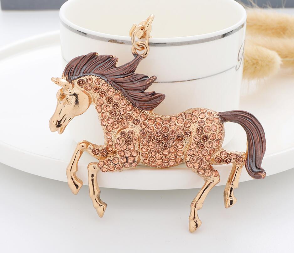 Rhinestone Horses Keychain