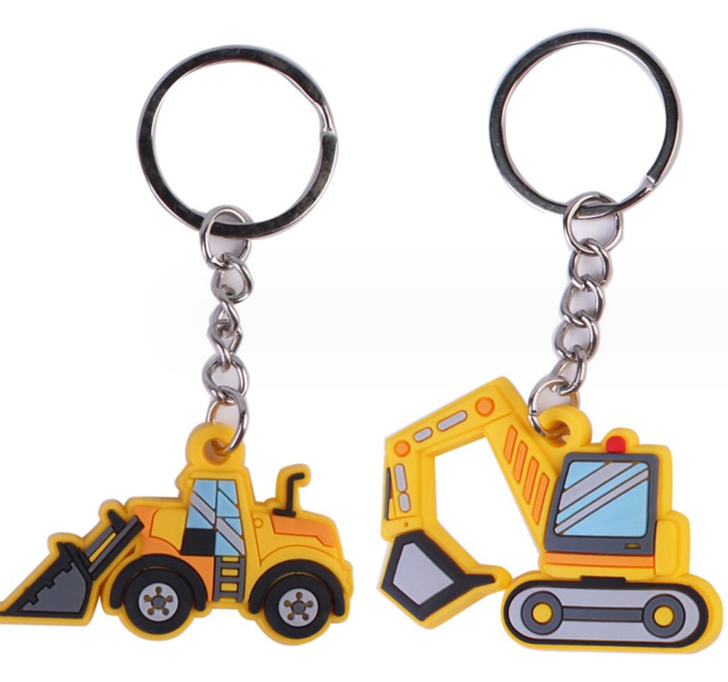 PVC engineering vehicle forklift key chain