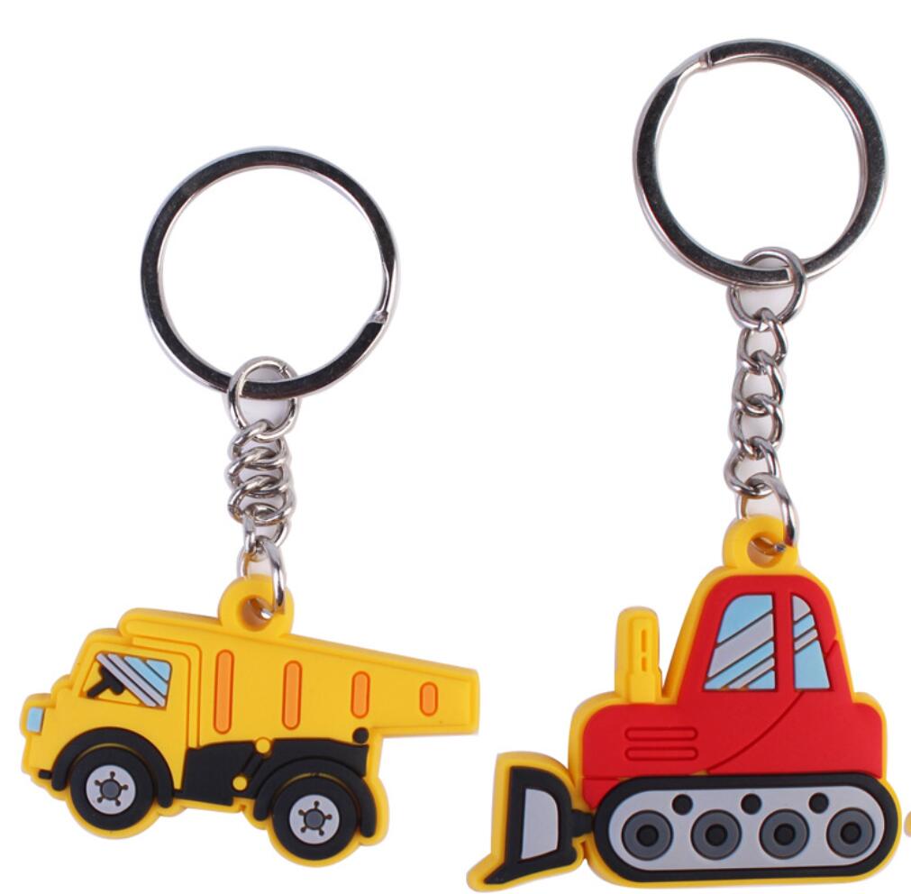 PVC engineering vehicle forklift key chain