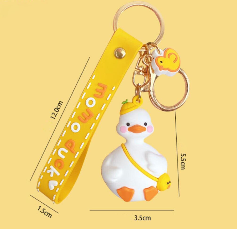 Cute Duck with Hat Keychain