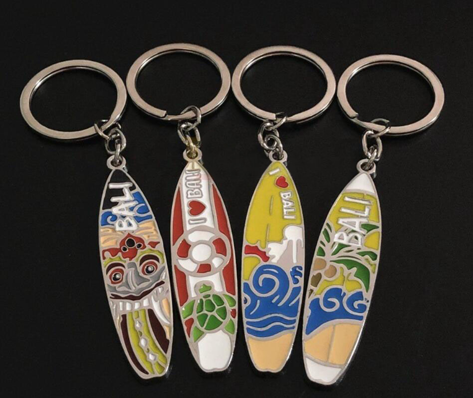 Zinc Alloy Surfboard Keychain